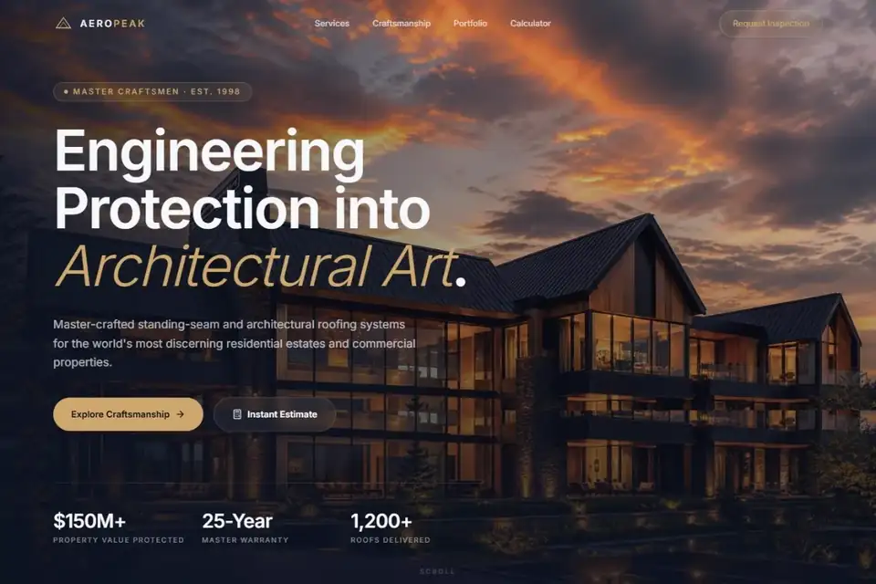 The Elite Roofer Platform website preview